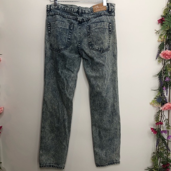 One Teaspoon Awesome Baggies blue blue jeans distressed size 28 - Picture 9 of 10